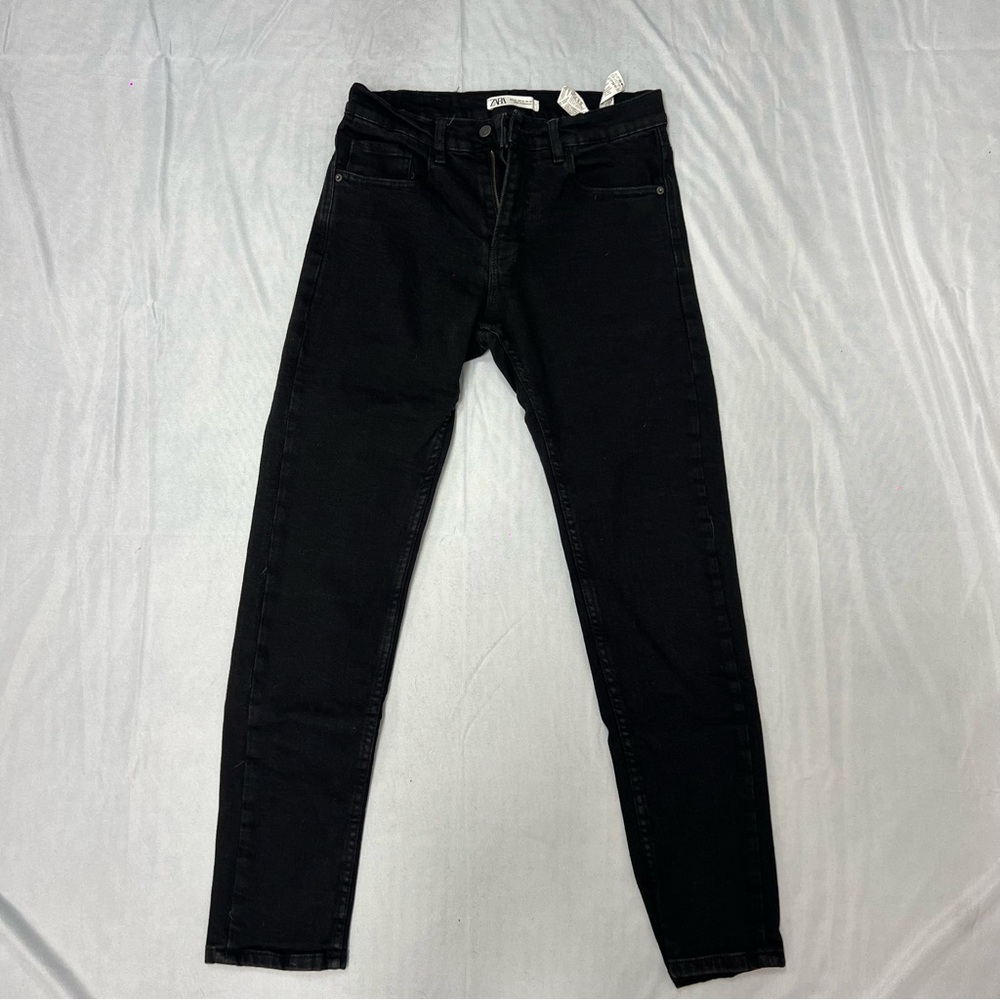 Zara Washed Black Skinny Jeans